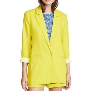 Endless Rose long neon Yellow Single-Button structured Blazer L